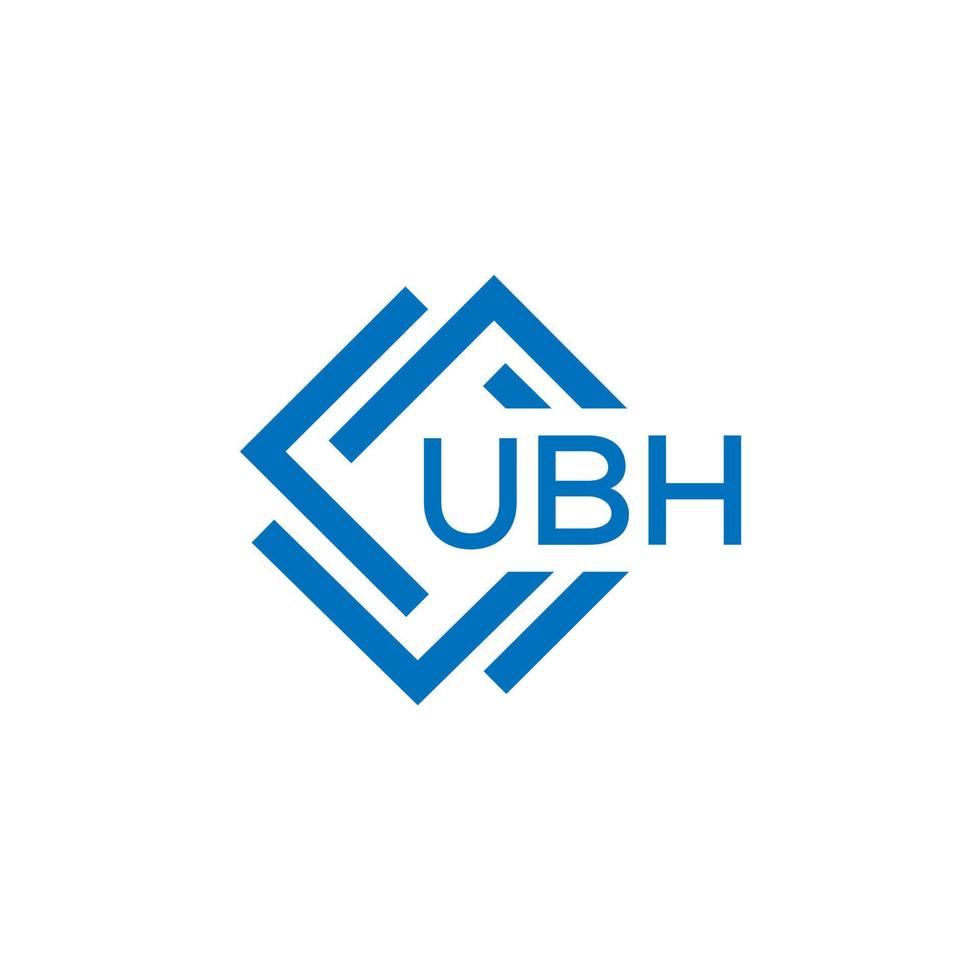 UBH technology letter logo design on white background. UBH creative initials technology letter logo concept. UBH technology letter design. vector