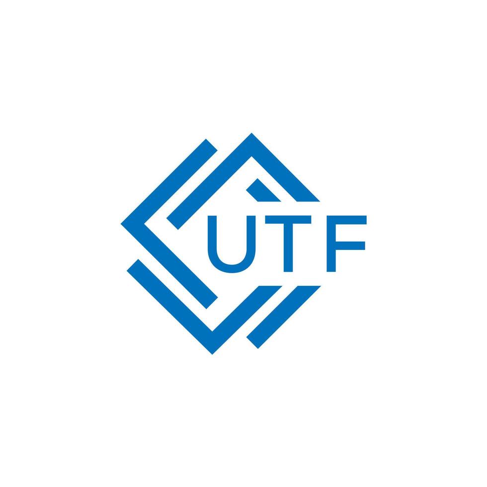 utf tecnología letra logo diseño en blanco antecedentes. utf creativo iniciales tecnología letra logo concepto. utf tecnología letra diseño. vector