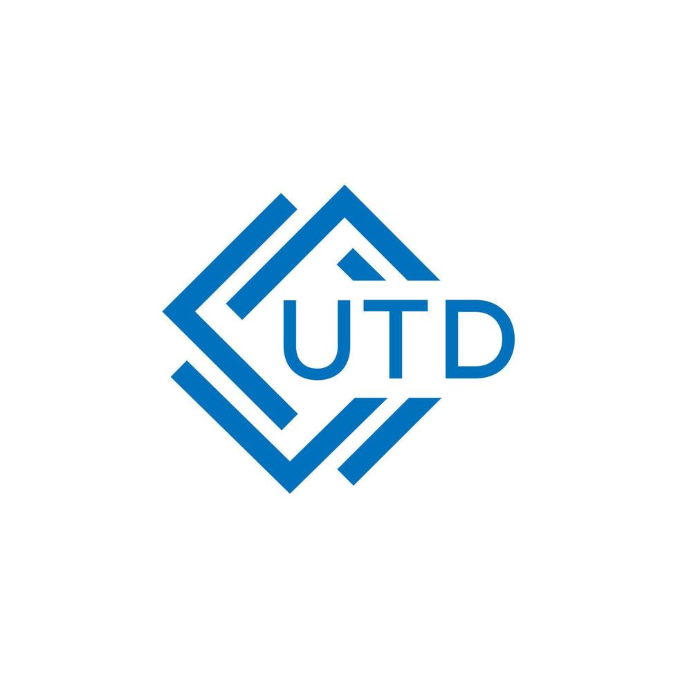 utd tecnología letra logo diseño en blanco antecedentes. utd creativo iniciales tecnología letra logo concepto. utd tecnología letra diseño. vector