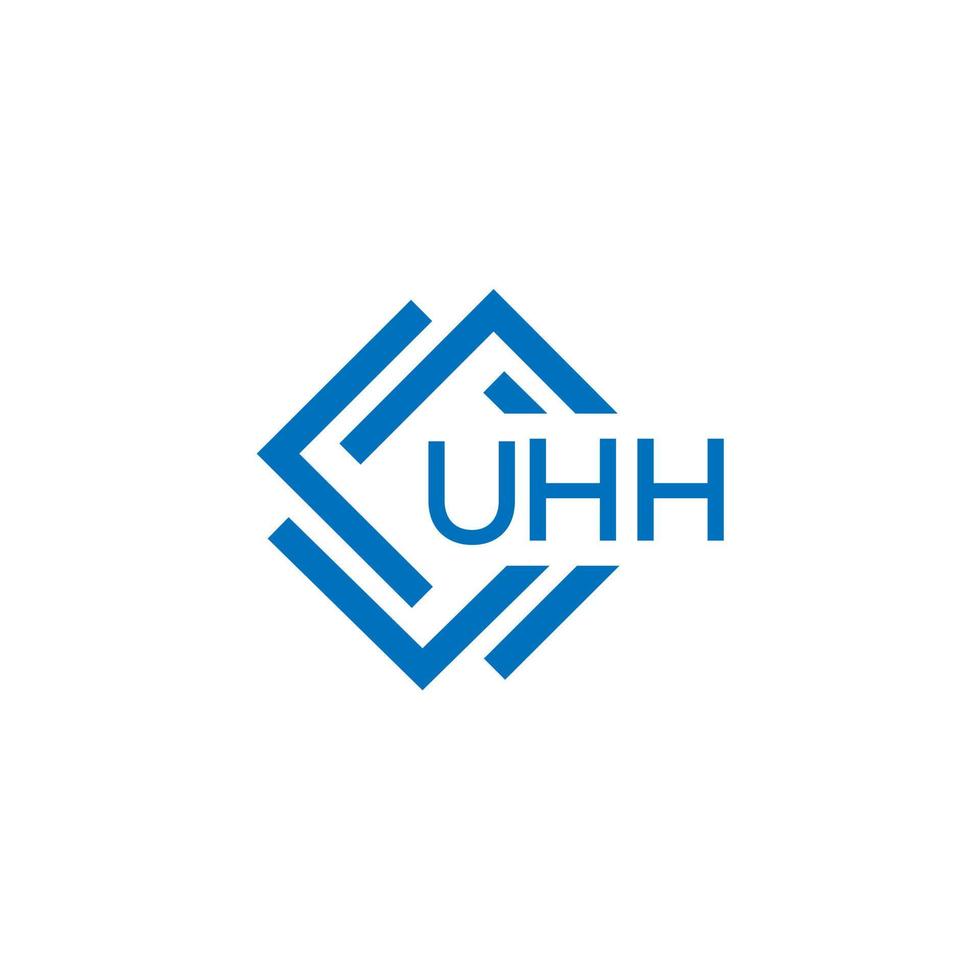 UHH technology letter logo design on white background. UHH creative initials technology letter logo concept. UHH technology letter design. vector
