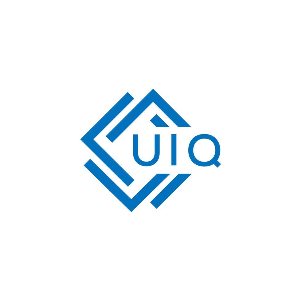 uiq tecnología letra logo diseño en blanco antecedentes. uiq creativo iniciales tecnología letra logo concepto. uiq tecnología letra diseño. vector