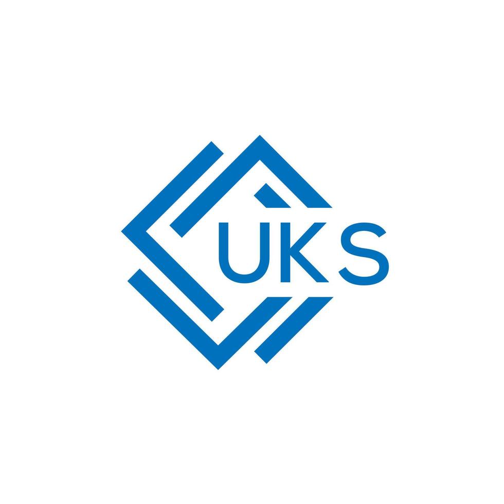 UKS technology letter logo design on white background. UKS creative initials technology letter logo concept. UKS technology letter design. vector