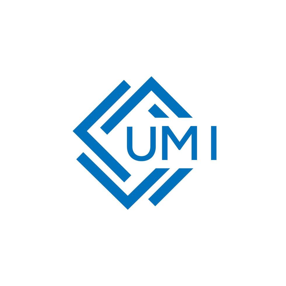 UMI technology letter logo design on white background. UMI creative initials technology letter logo concept. UMI technology letter design. vector