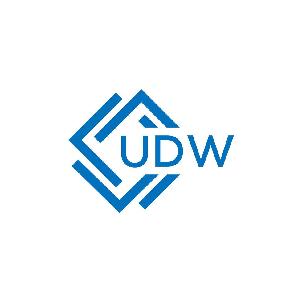 UDW technology letter logo design on white background. UDW creative initials technology letter logo concept. UDW technology letter design. vector