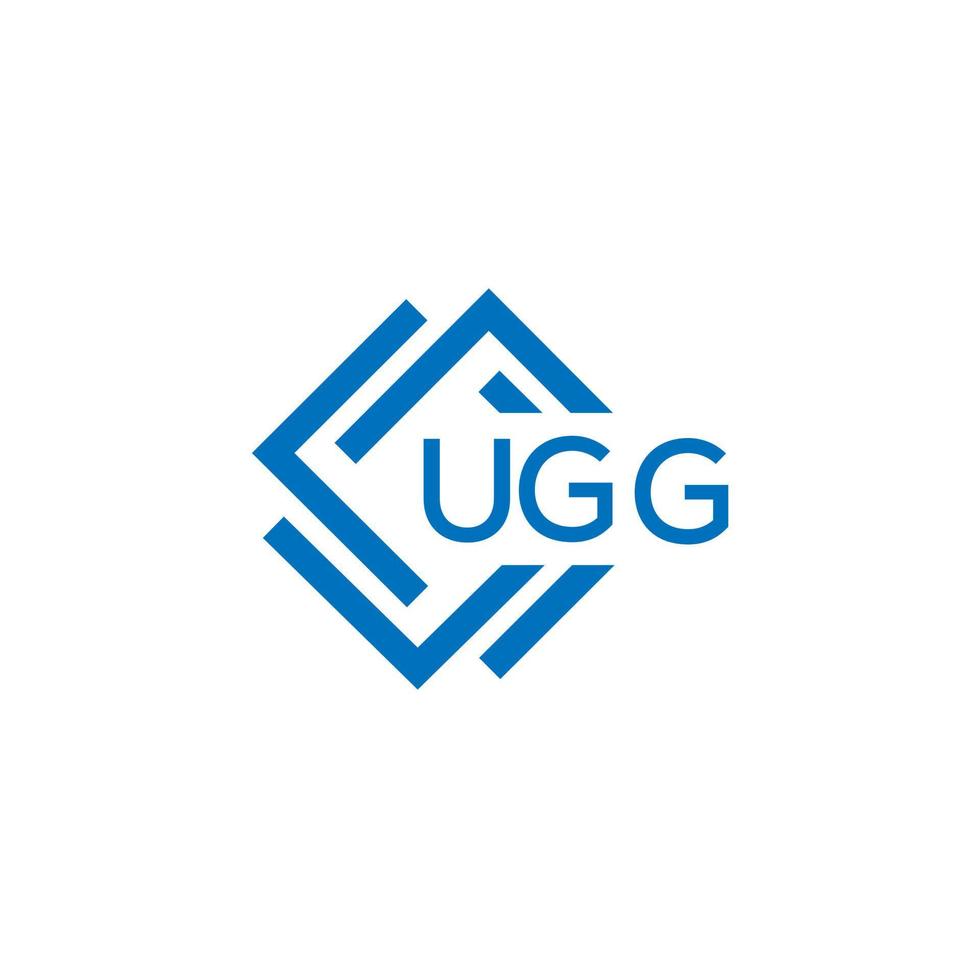 ugg tecnología letra logo diseño en blanco antecedentes. ugg creativo iniciales tecnología letra logo concepto. ugg tecnología letra diseño. vector