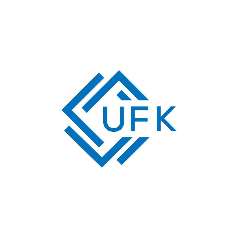 UFK technology letter logo design on white background. UFK creative initials technology letter logo concept. UFK technology letter design. vector