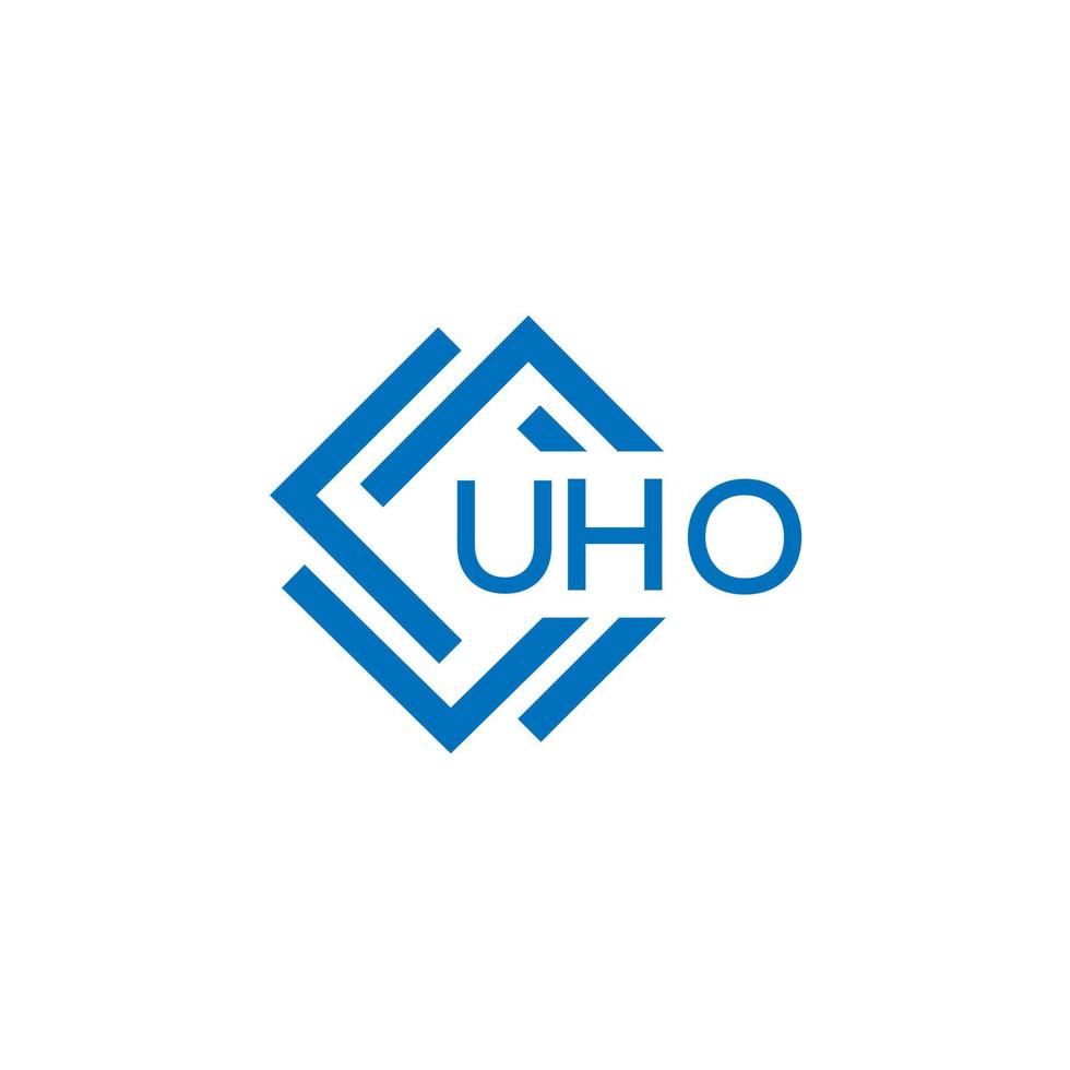 UHO technology letter logo design on white background. UHO creative initials technology letter logo concept. UHO technology letter design. vector