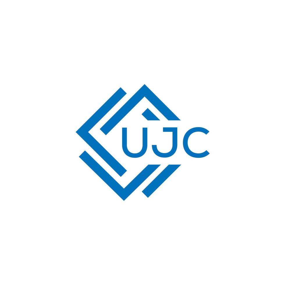 UJC technology letter logo design on white background. UJC creative initials technology letter logo concept. UJC technology letter design. vector