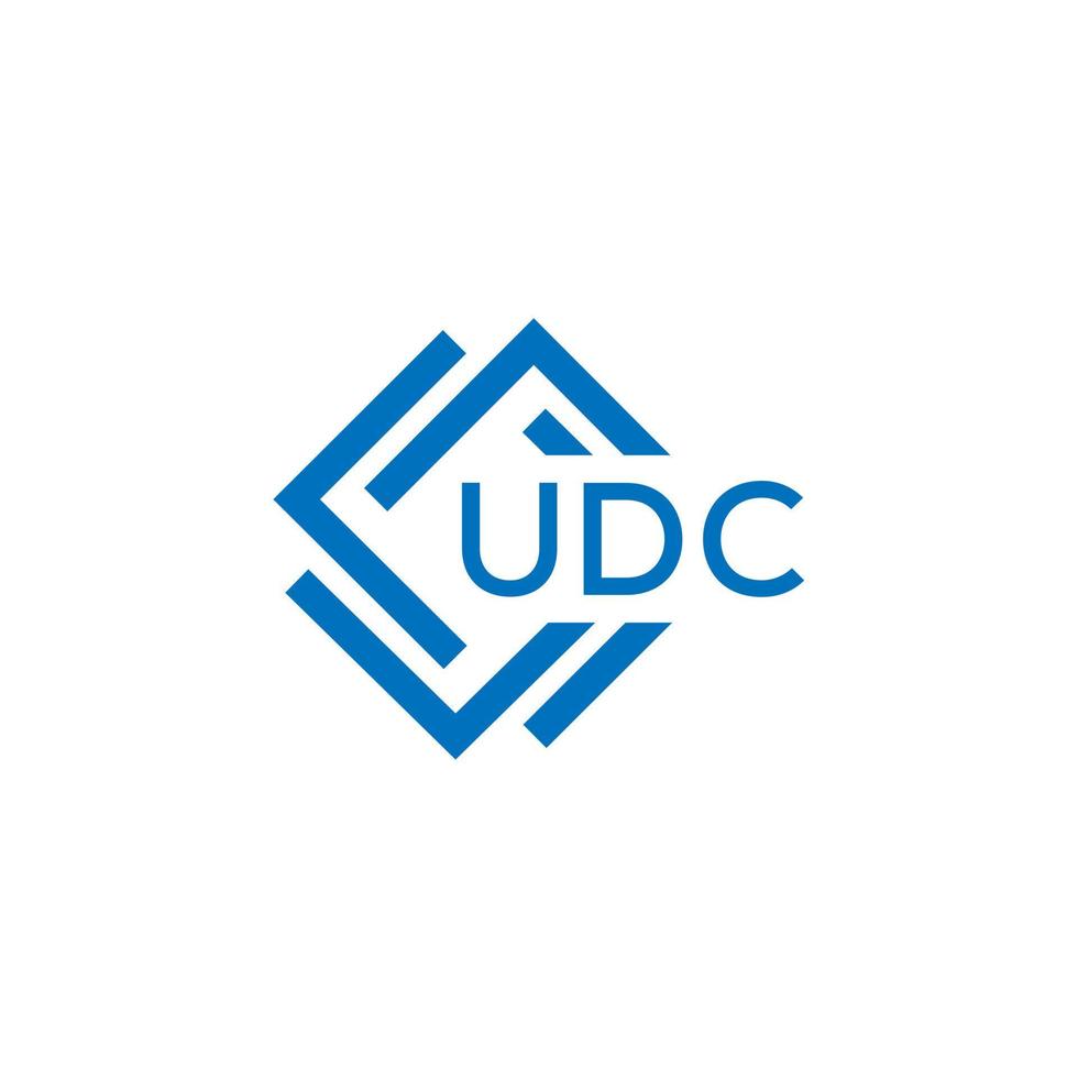 udc tecnología letra logo diseño en blanco antecedentes. udc creativo iniciales tecnología letra logo concepto. udc tecnología letra diseño. vector