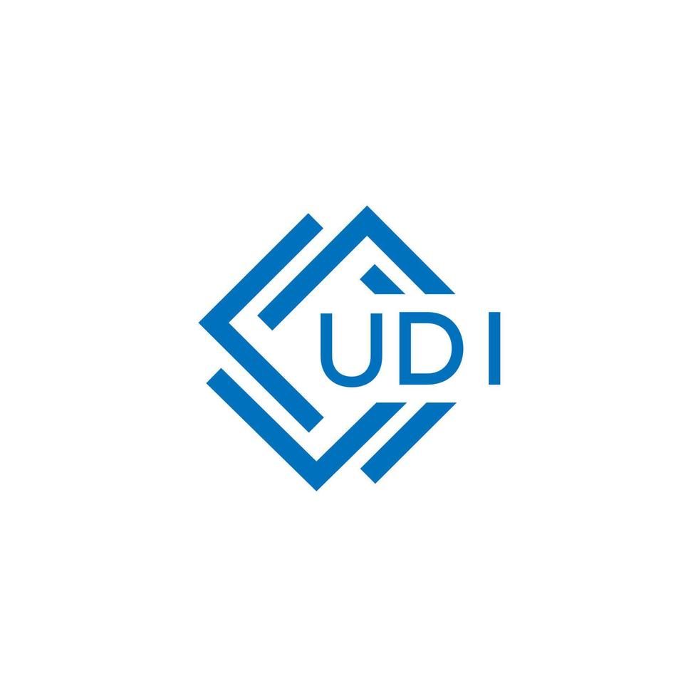 UDI technology letter logo design on white background. UDI creative initials technology letter logo concept. UDI technology letter design. vector