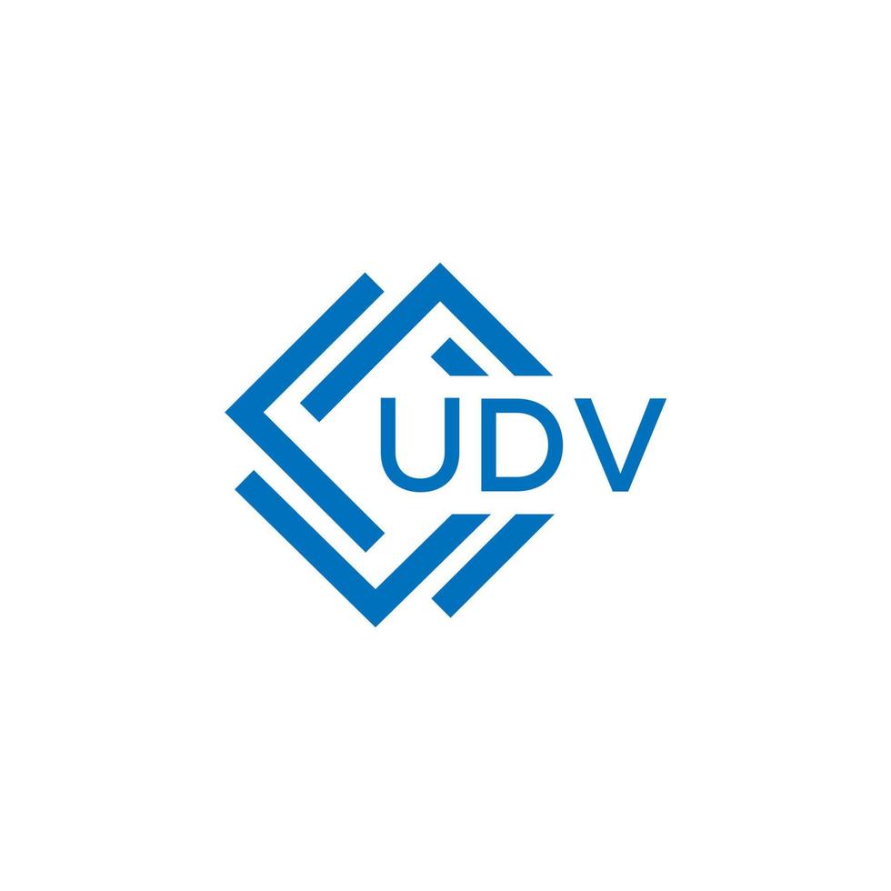 UDV technology letter logo design on white background. UDV creative initials technology letter logo concept. UDV technology letter design. vector