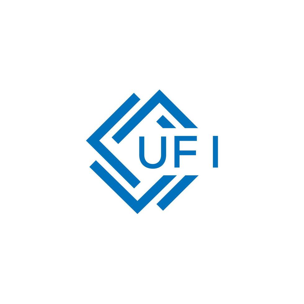 UFI technology letter logo design on white background. UFI creative initials technology letter logo concept. UFI technology letter design. vector