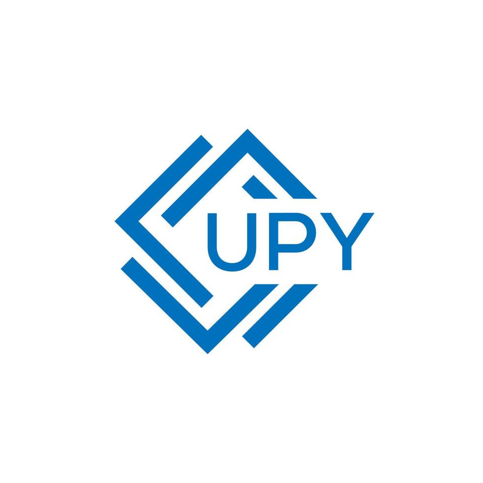 upy tecnología letra logo diseño en blanco antecedentes. upy creativo iniciales tecnología letra logo concepto. upy tecnología letra diseño. vector