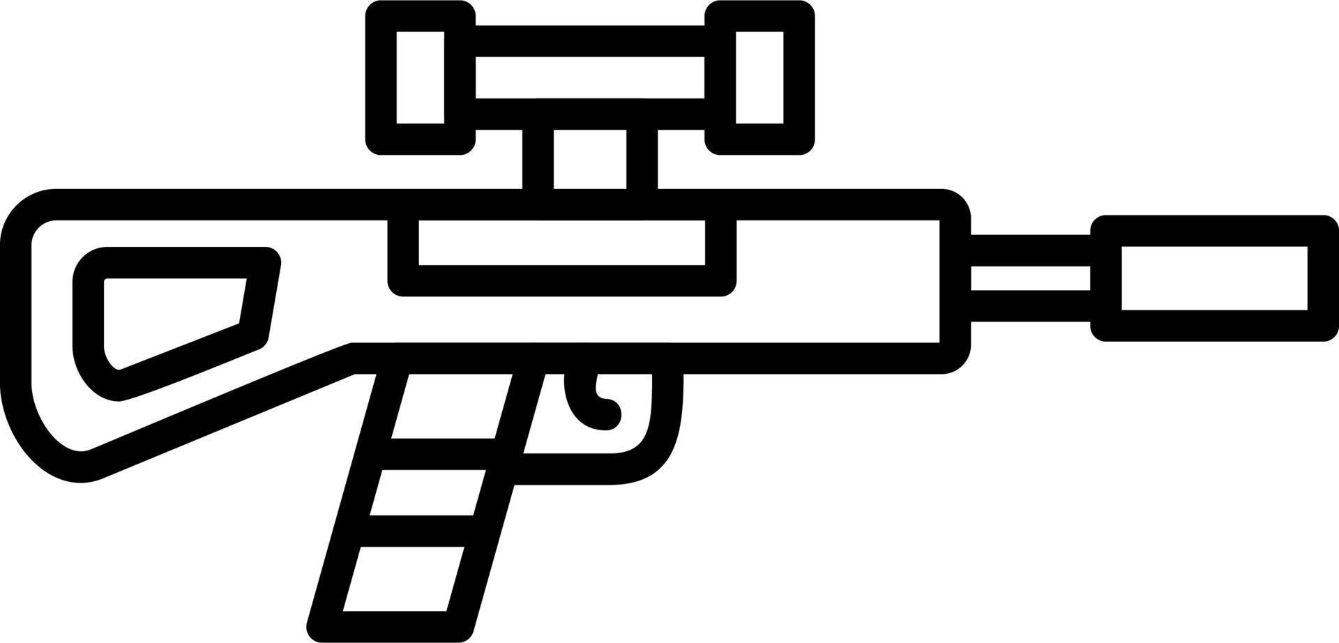 icono de vector de rifle de francotirador