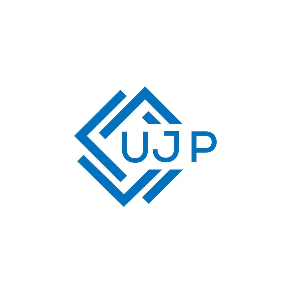 UJP technology letter logo design on white background. UJP creative initials technology letter logo concept. UJP technology letter design. vector