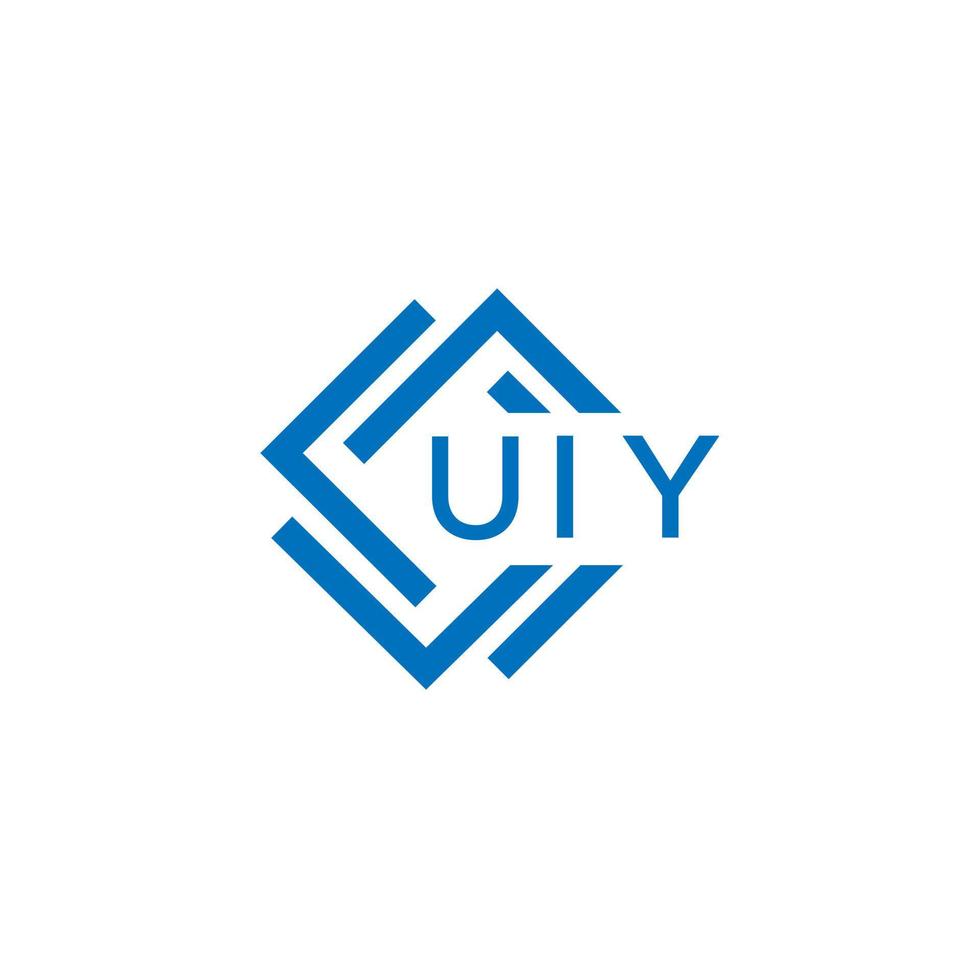 uiy tecnología letra logo diseño en blanco antecedentes. uiy creativo iniciales tecnología letra logo concepto. uiy tecnología letra diseño. vector