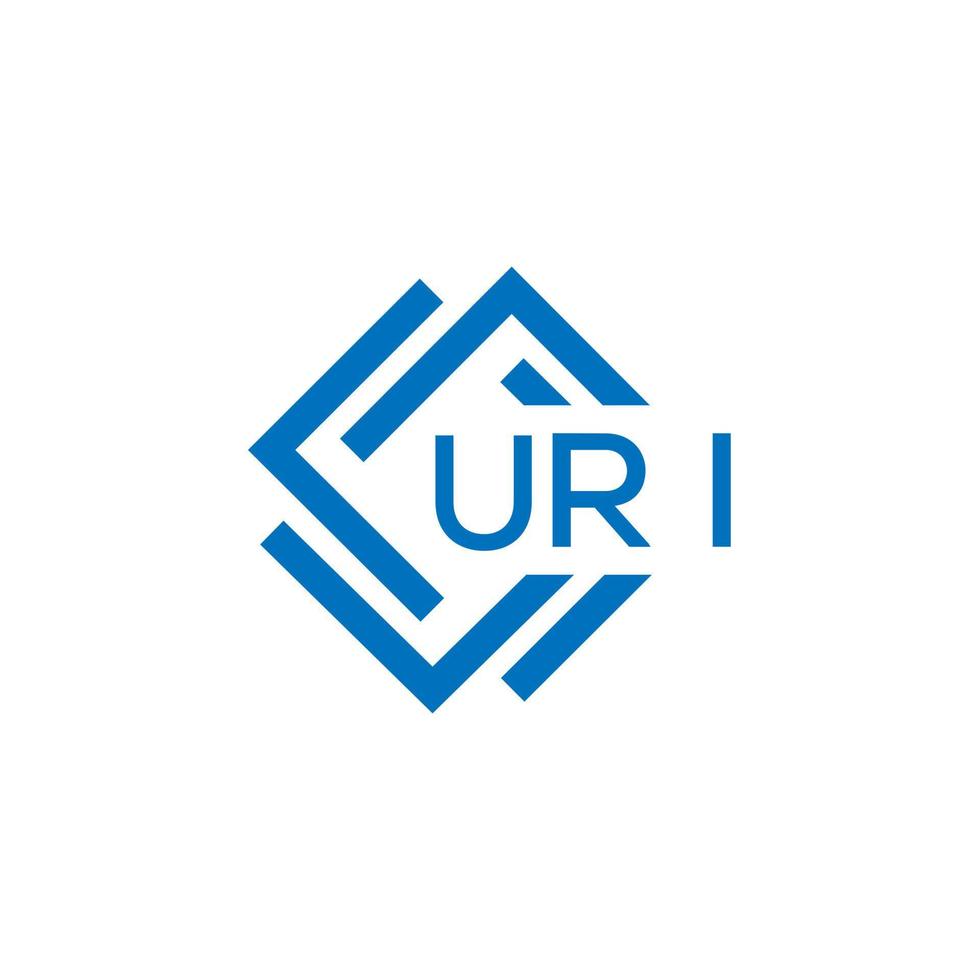 URI technology letter logo design on white background. URI creative initials technology letter logo concept. URI technology letter design. vector