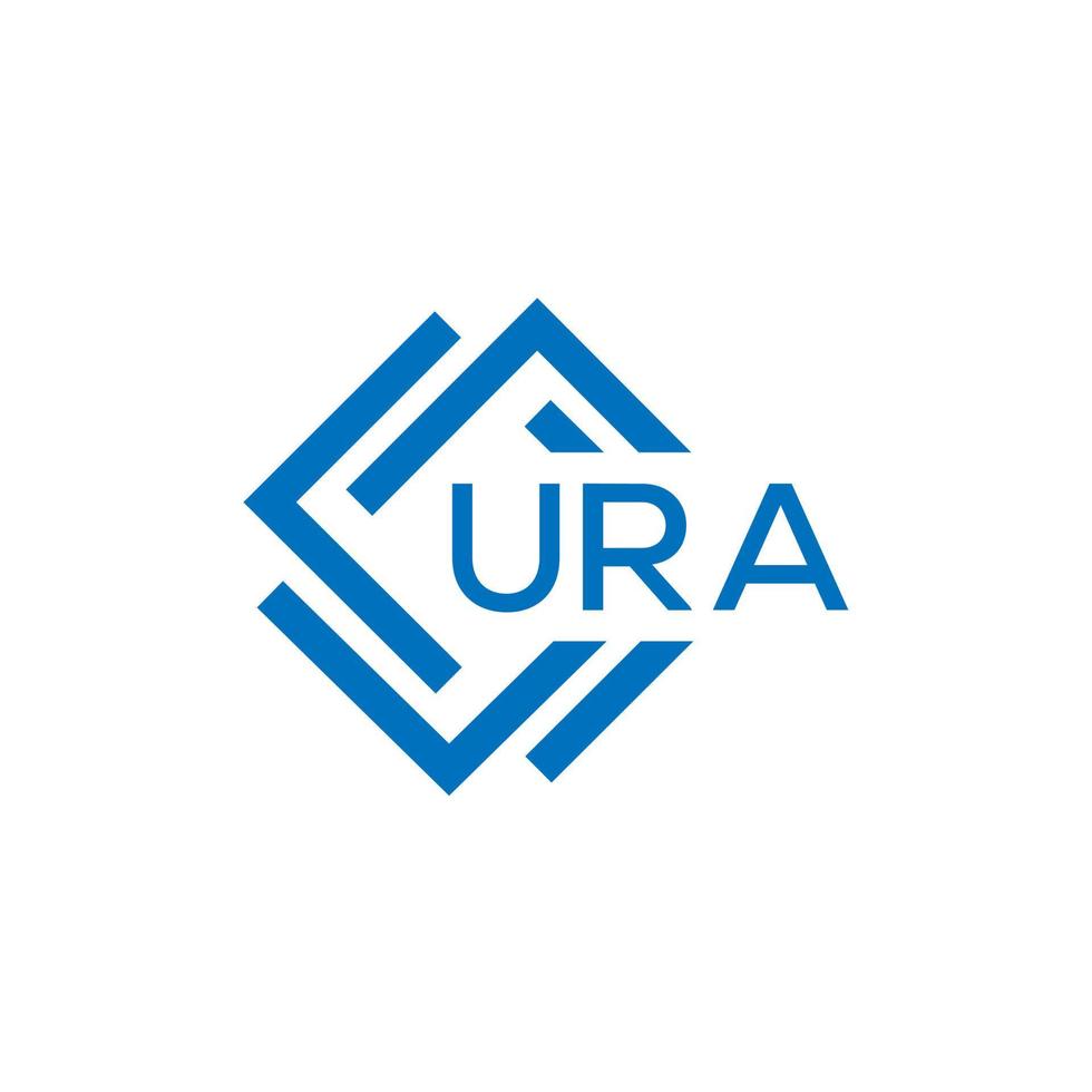 ura tecnología letra logo diseño en blanco antecedentes. ura creativo iniciales tecnología letra logo concepto. ura tecnología letra diseño. vector