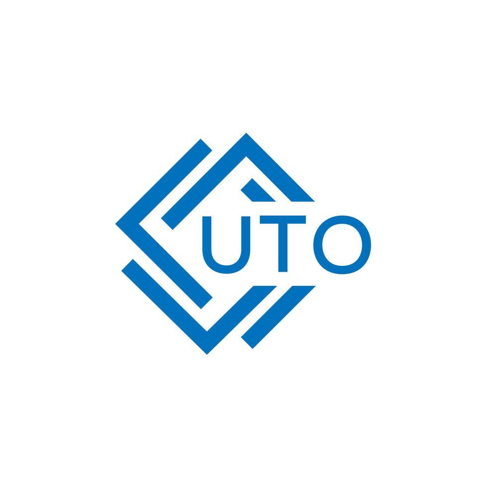 uto tecnología letra logo diseño en blanco antecedentes. uto creativo iniciales tecnología letra logo concepto. uto tecnología letra diseño. vector