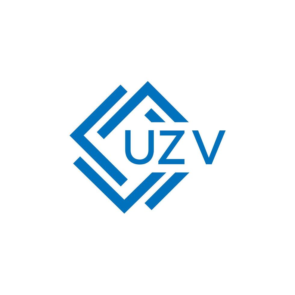 uzv tecnología letra logo diseño en blanco antecedentes. uzv creativo iniciales tecnología letra logo concepto. uzv tecnología letra diseño. vector