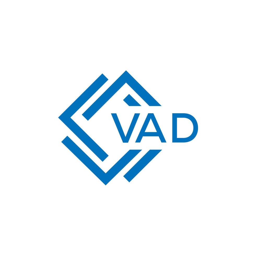 vad tecnología letra logo diseño en blanco antecedentes. vad creativo iniciales tecnología letra logo concepto. vad tecnología letra diseño. vector