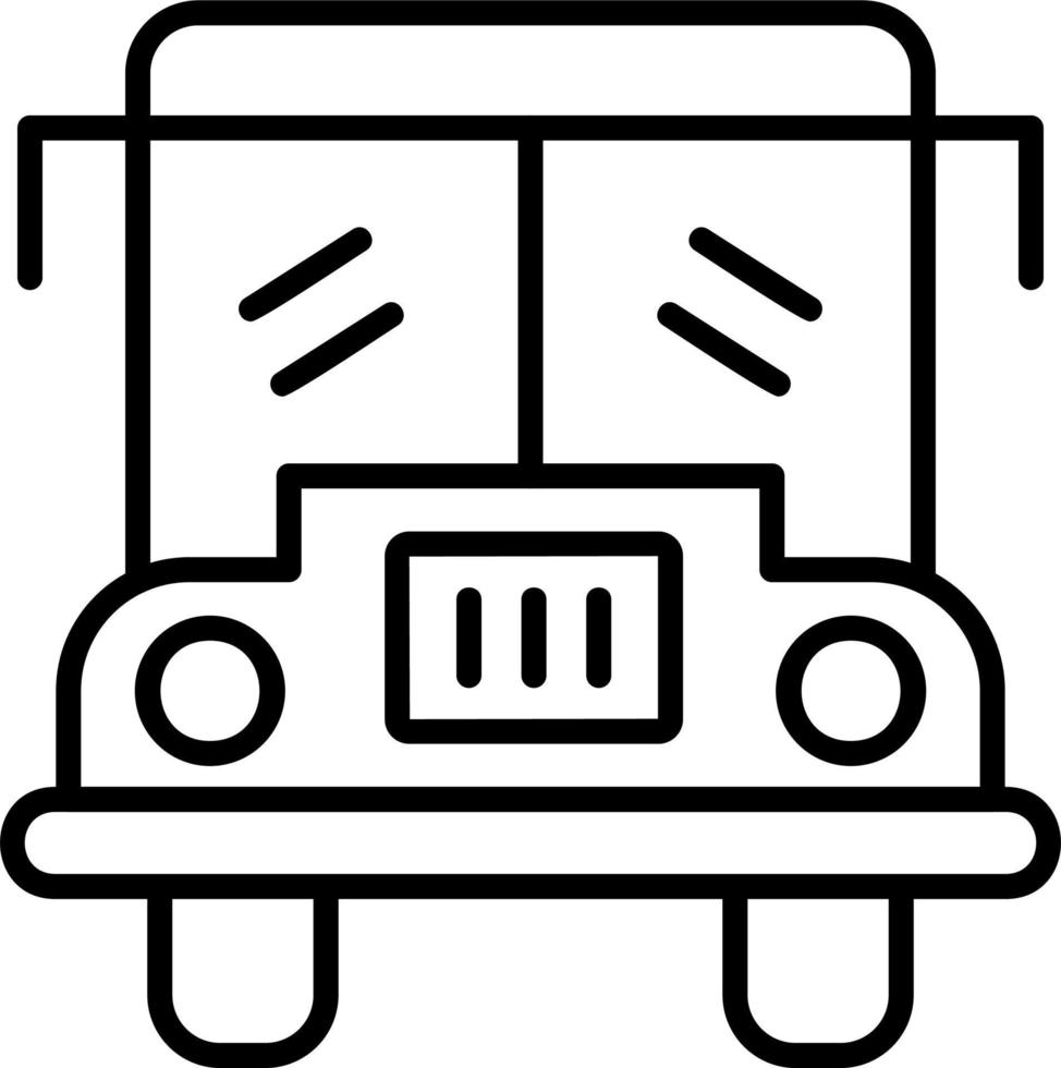 icono de vector de autobús escolar