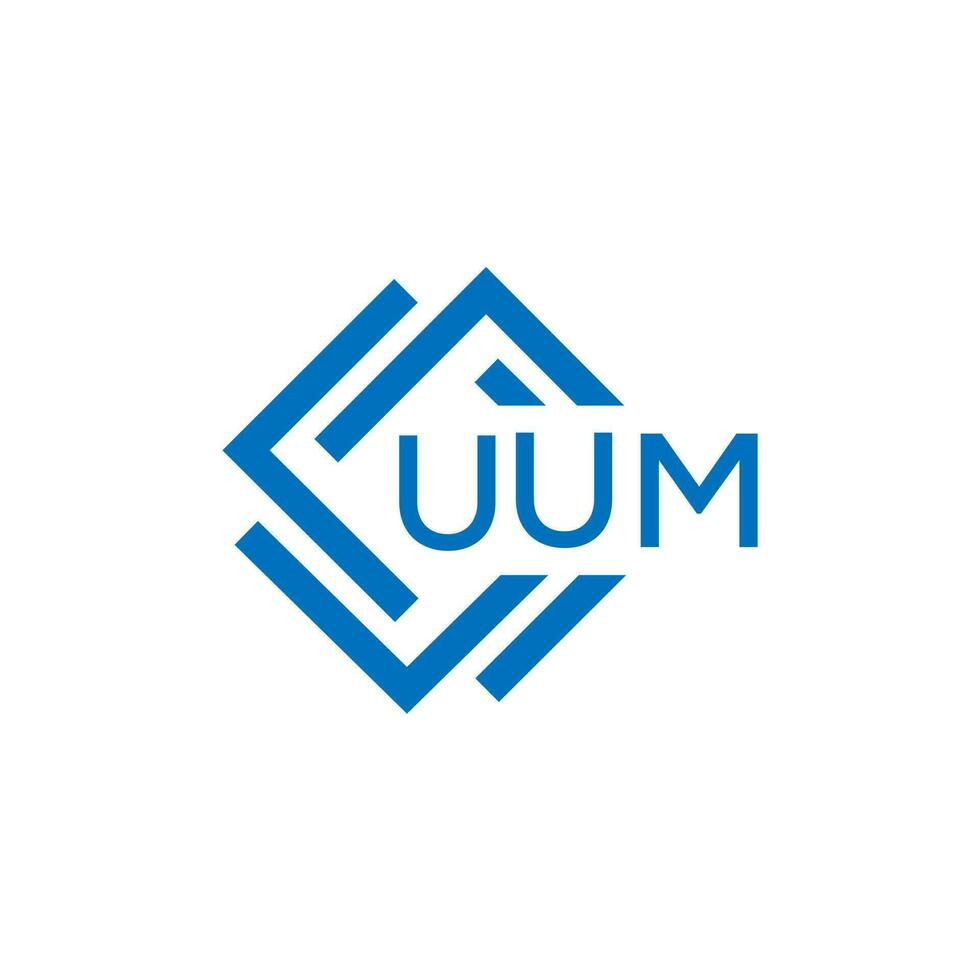 uum tecnología letra logo diseño en blanco antecedentes. uum creativo iniciales tecnología letra logo concepto. uum tecnología letra diseño. vector