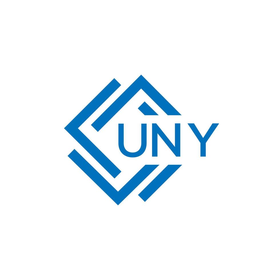 UNY technology letter logo design on white background. UNY creative initials technology letter logo concept. UNY technology letter design. vector