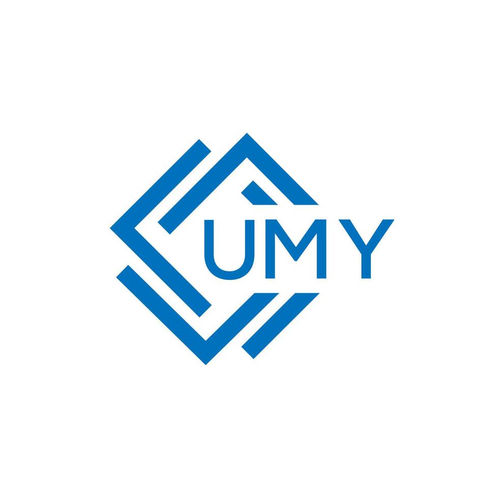 umy tecnología letra logo diseño en blanco antecedentes. umy creativo iniciales tecnología letra logo concepto. umy tecnología letra diseño. vector