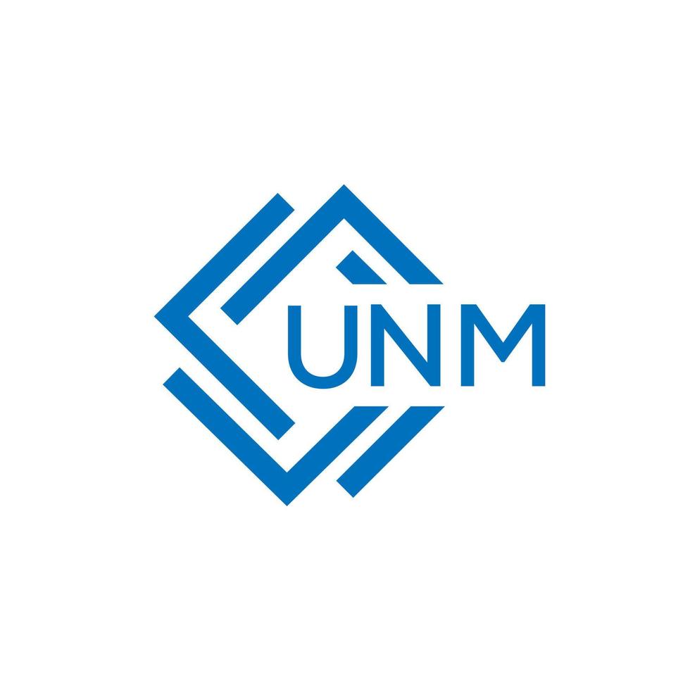 UNM technology letter logo design on white background. UNM creative initials technology letter logo concept. UNM technology letter design. vector