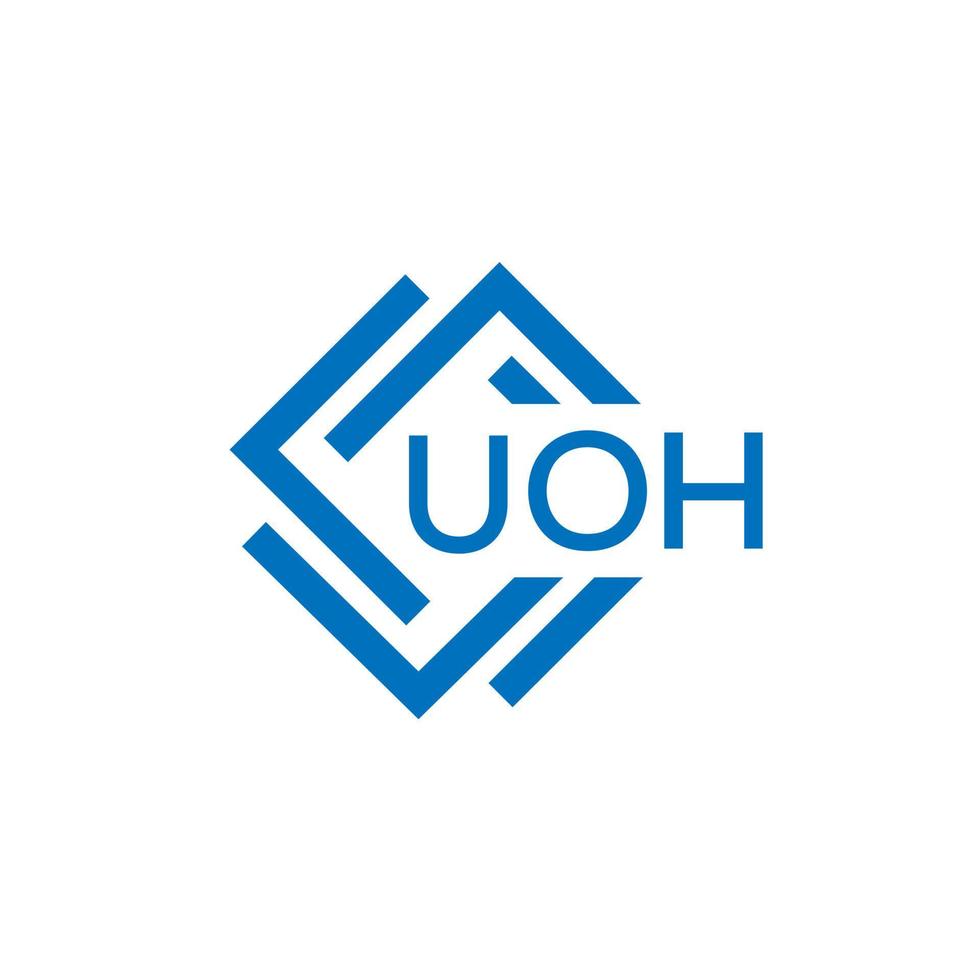 uoh tecnología letra logo diseño en blanco antecedentes. uoh creativo iniciales tecnología letra logo concepto. uoh tecnología letra diseño. vector