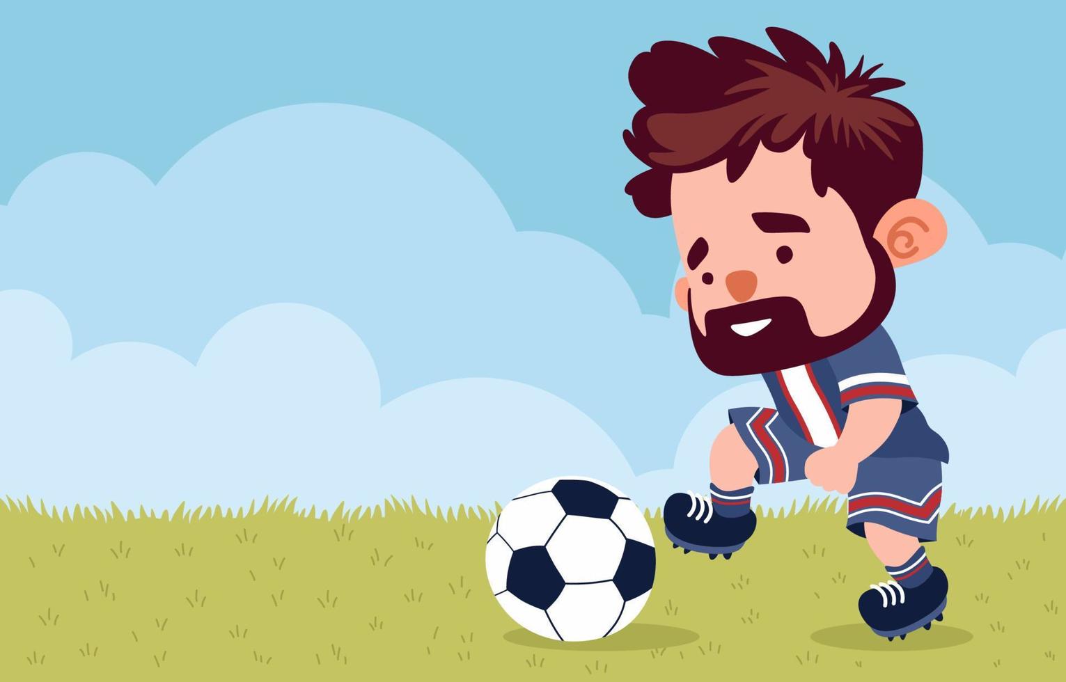 Football Player Dribbling Ball Background vector