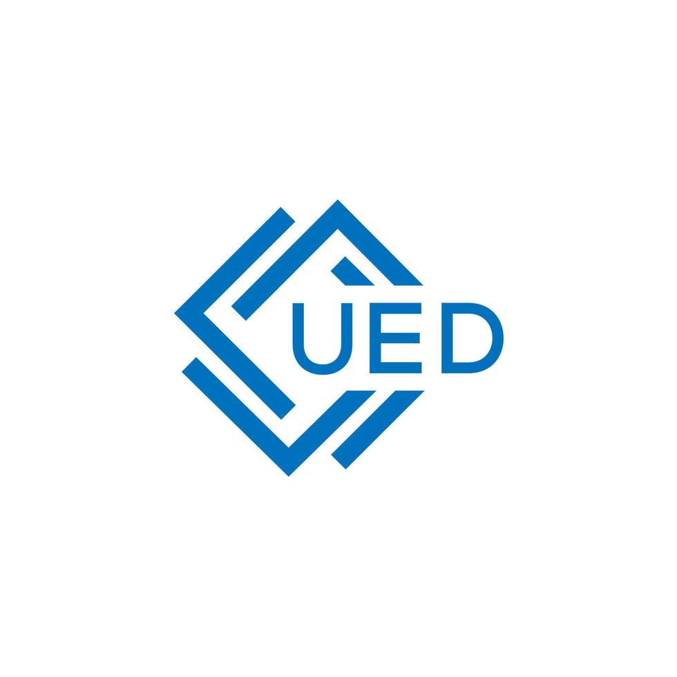 ued tecnología letra logo diseño en blanco antecedentes. ued creativo iniciales tecnología letra logo concepto. ued tecnología letra diseño. vector