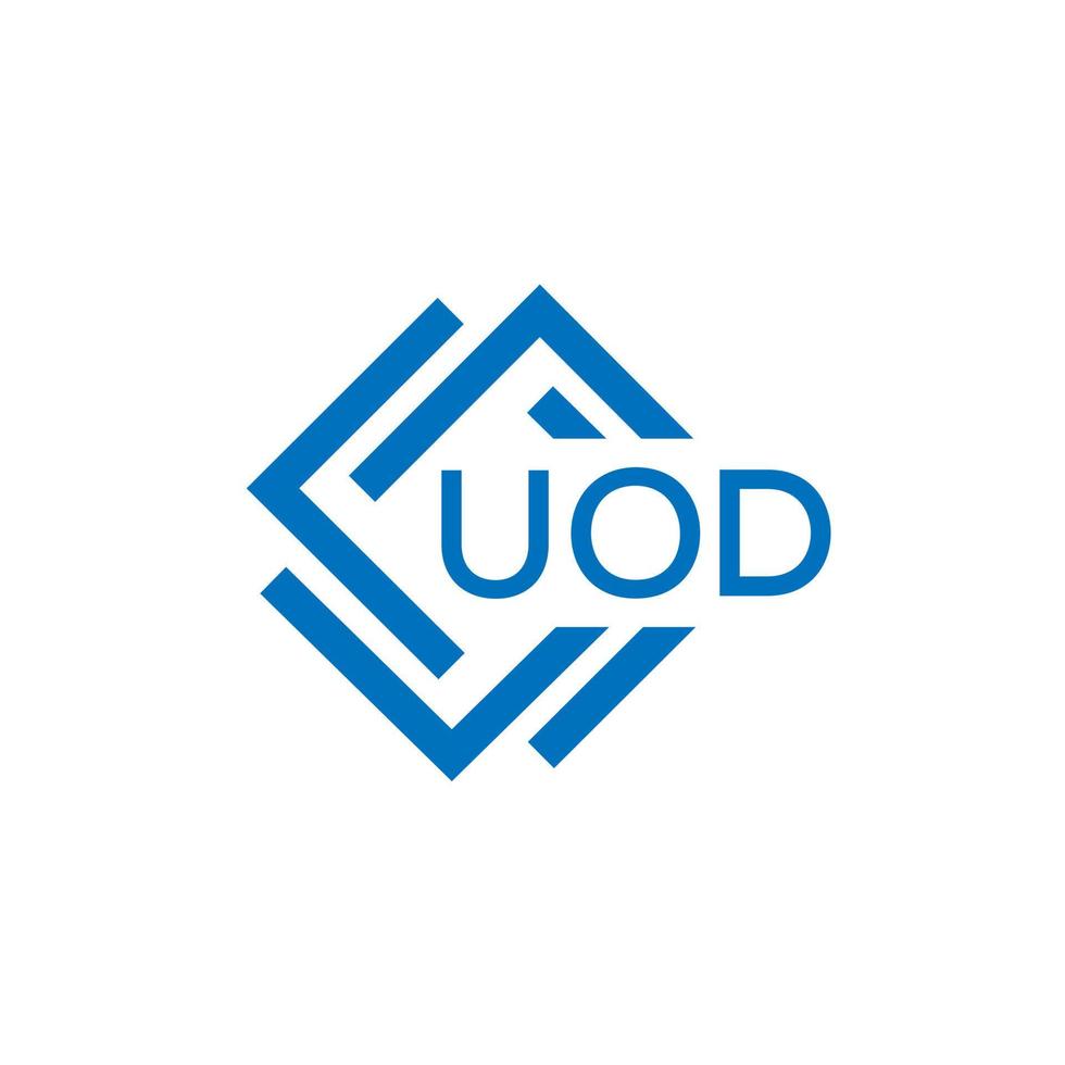 uod tecnología letra logo diseño en blanco antecedentes. uod creativo iniciales tecnología letra logo concepto. uod tecnología letra diseño. vector