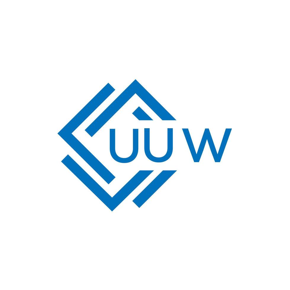 uuw tecnología letra logo diseño en blanco antecedentes. uuw creativo iniciales tecnología letra logo concepto. uuw tecnología letra diseño. vector