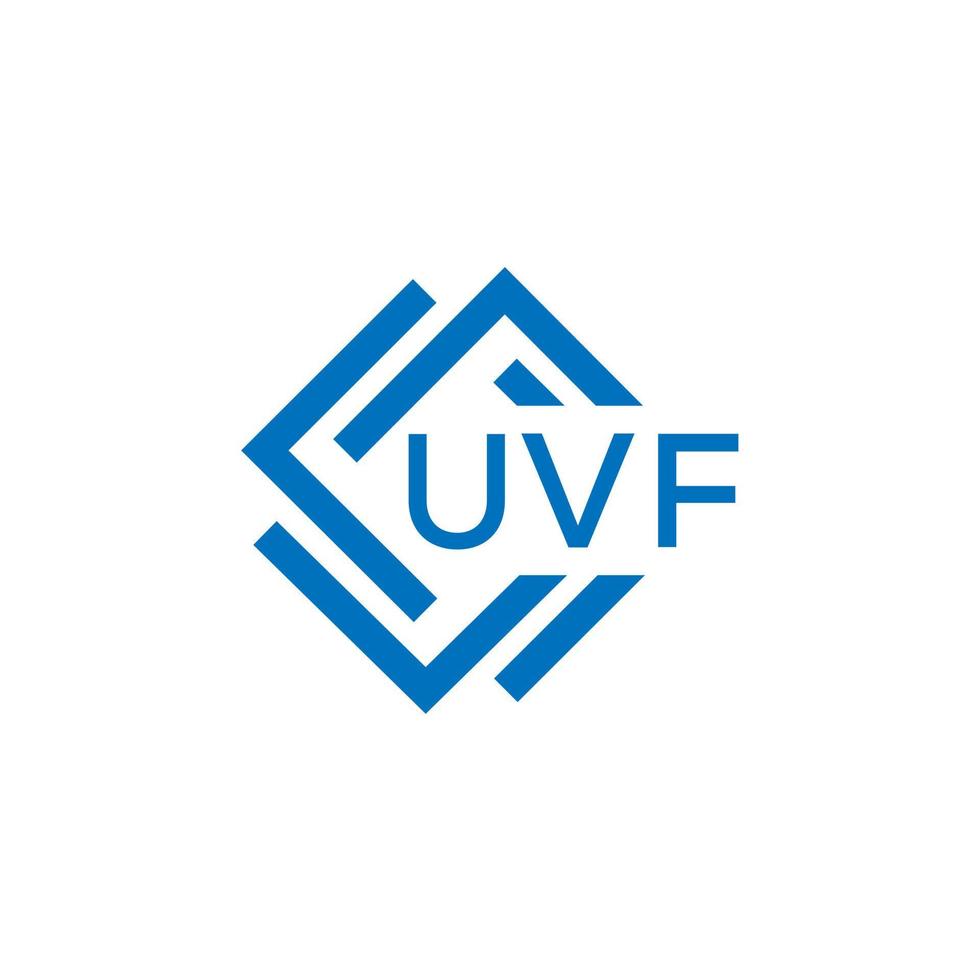 UVF technology letter logo design on white background. UVF creative initials technology letter logo concept. UVF technology letter design. vector