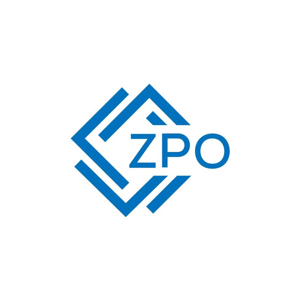 ZPO technology letter logo design on white background. ZPO creative initials technology letter logo concept. ZPO technology letter design. vector