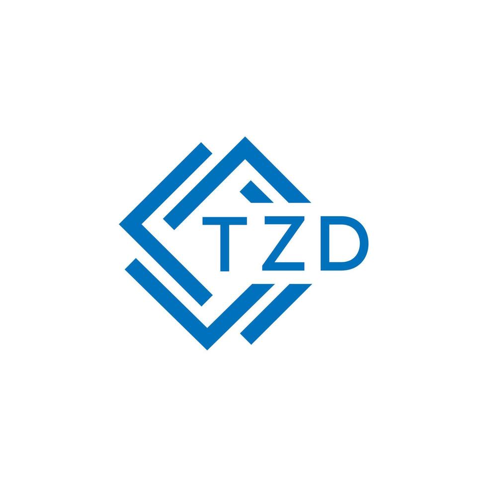 tzd tecnología letra logo diseño en blanco antecedentes. tzd creativo iniciales tecnología letra logo concepto. tzd tecnología letra diseño. vector