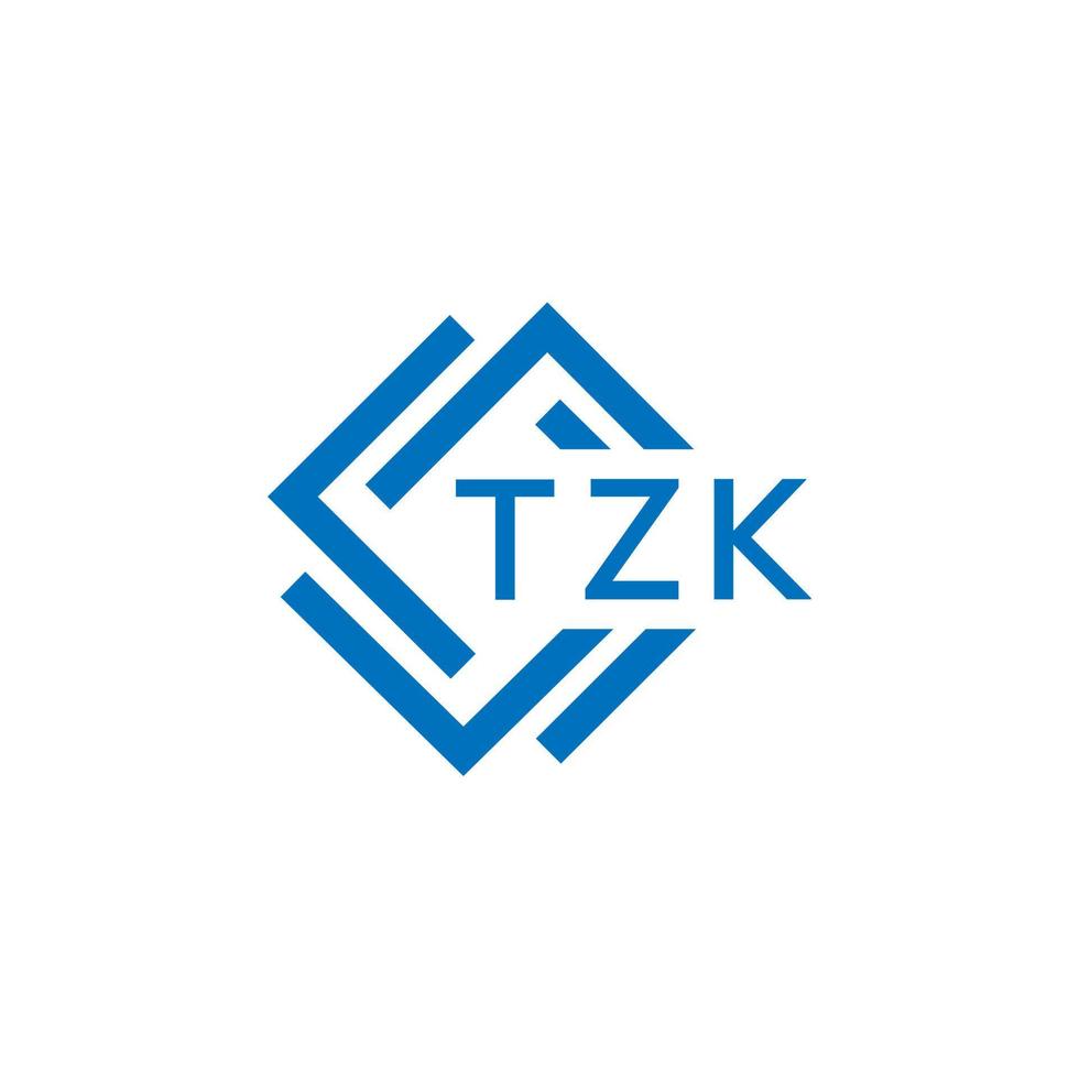 tzk tecnología letra logo diseño en blanco antecedentes. tzk creativo iniciales tecnología letra logo concepto. tzk tecnología letra diseño. vector