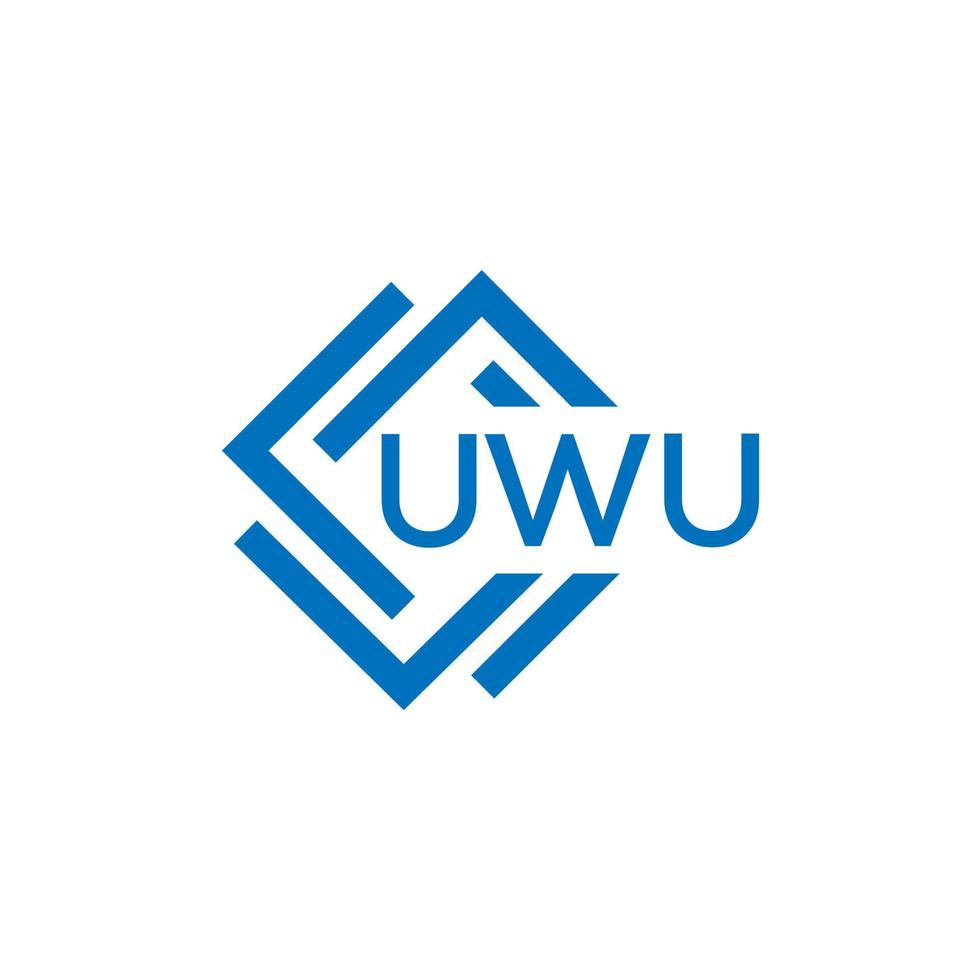 uwu tecnología letra logo diseño en blanco antecedentes. uwu creativo iniciales tecnología letra logo concepto. uwu tecnología letra diseño. vector