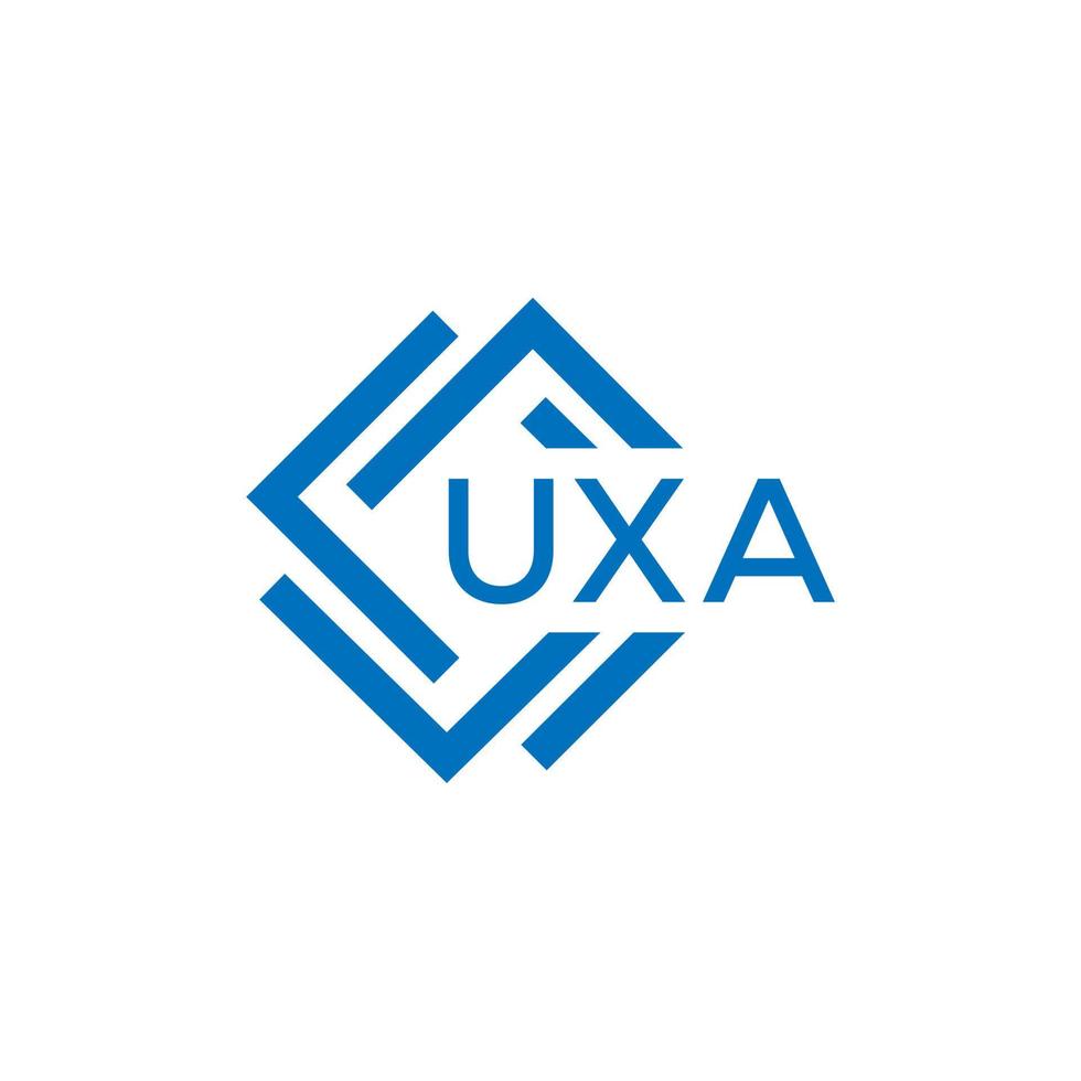 uxa tecnología letra logo diseño en blanco antecedentes. uxa creativo iniciales tecnología letra logo concepto. uxa tecnología letra diseño. vector