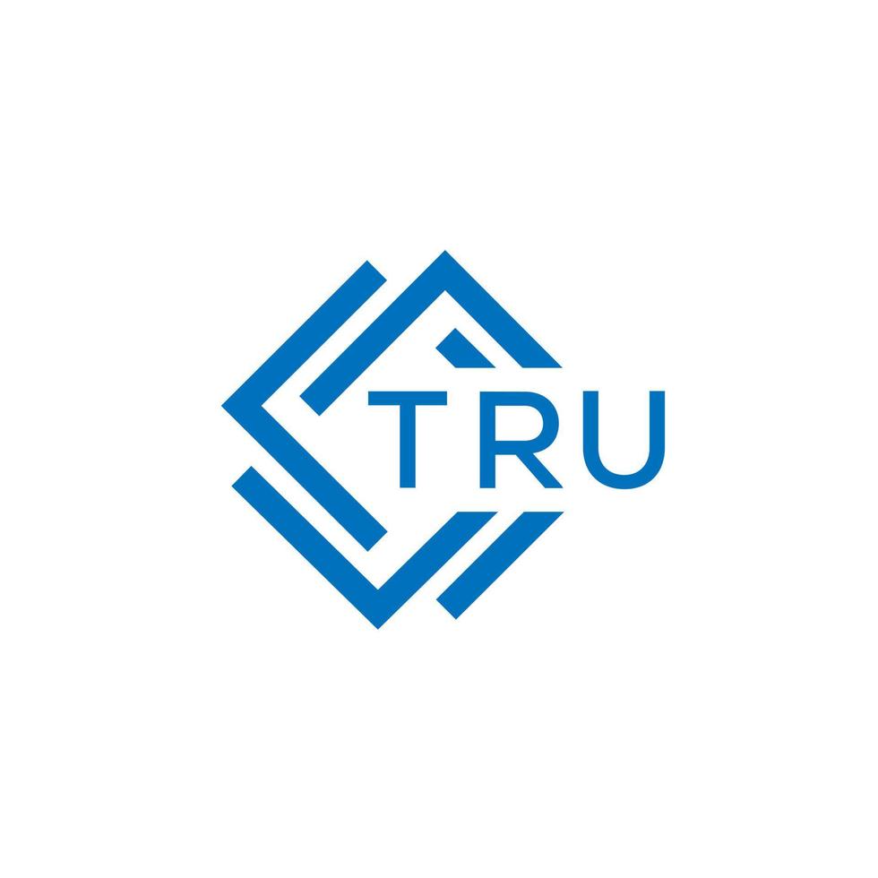 TRU technology letter logo design on white background. TRU creative initials technology letter logo concept. TRU technology letter design. vector