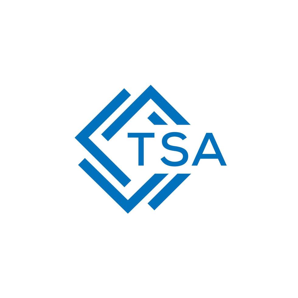 TSA technology letter logo design on white background. TSA creative initials technology letter logo concept. TSA technology letter design. vector
