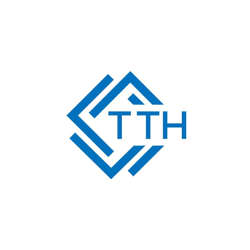 tth tecnología letra logo diseño en blanco antecedentes. tth creativo iniciales tecnología letra logo concepto. tth tecnología letra diseño. vector