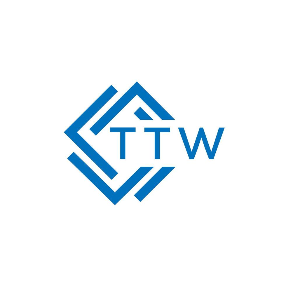 TTW technology letter logo design on white background. TTW creative initials technology letter logo concept. TTW technology letter design. vector