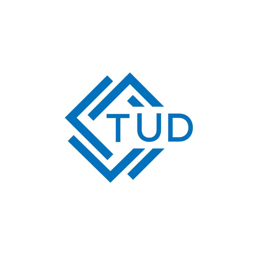 tud tecnología letra logo diseño en blanco antecedentes. tud creativo iniciales tecnología letra logo concepto. tud tecnología letra diseño. vector