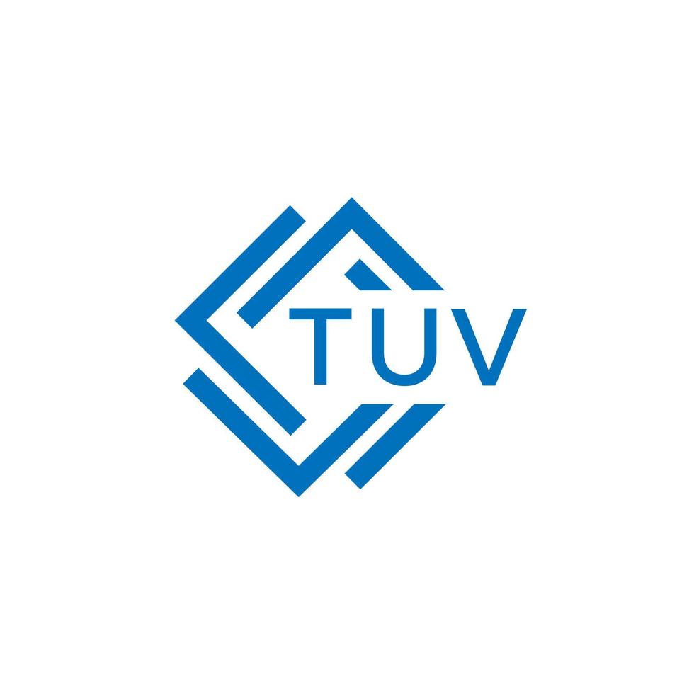 tuv tecnología letra logo diseño en blanco antecedentes. tuv creativo iniciales tecnología letra logo concepto. tuv tecnología letra diseño. vector