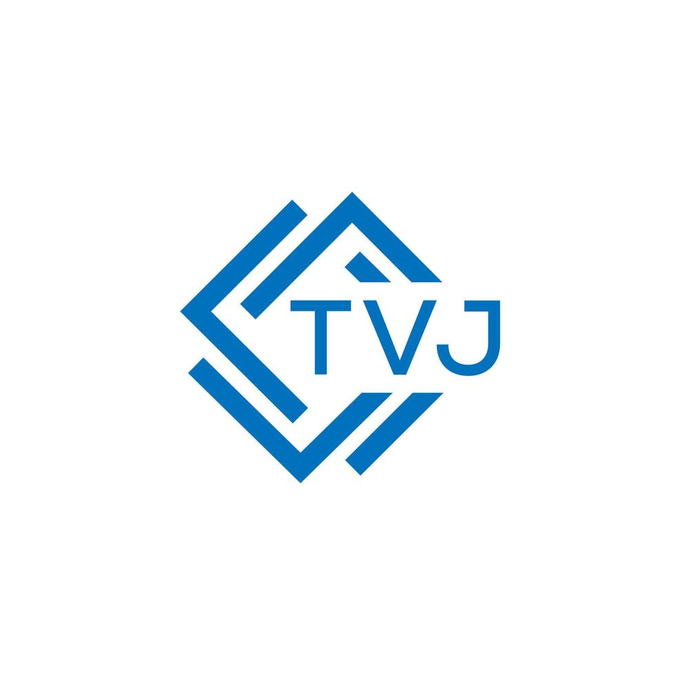 tvj tecnología letra logo diseño en blanco antecedentes. tvj creativo iniciales tecnología letra logo concepto. tvj tecnología letra diseño. vector