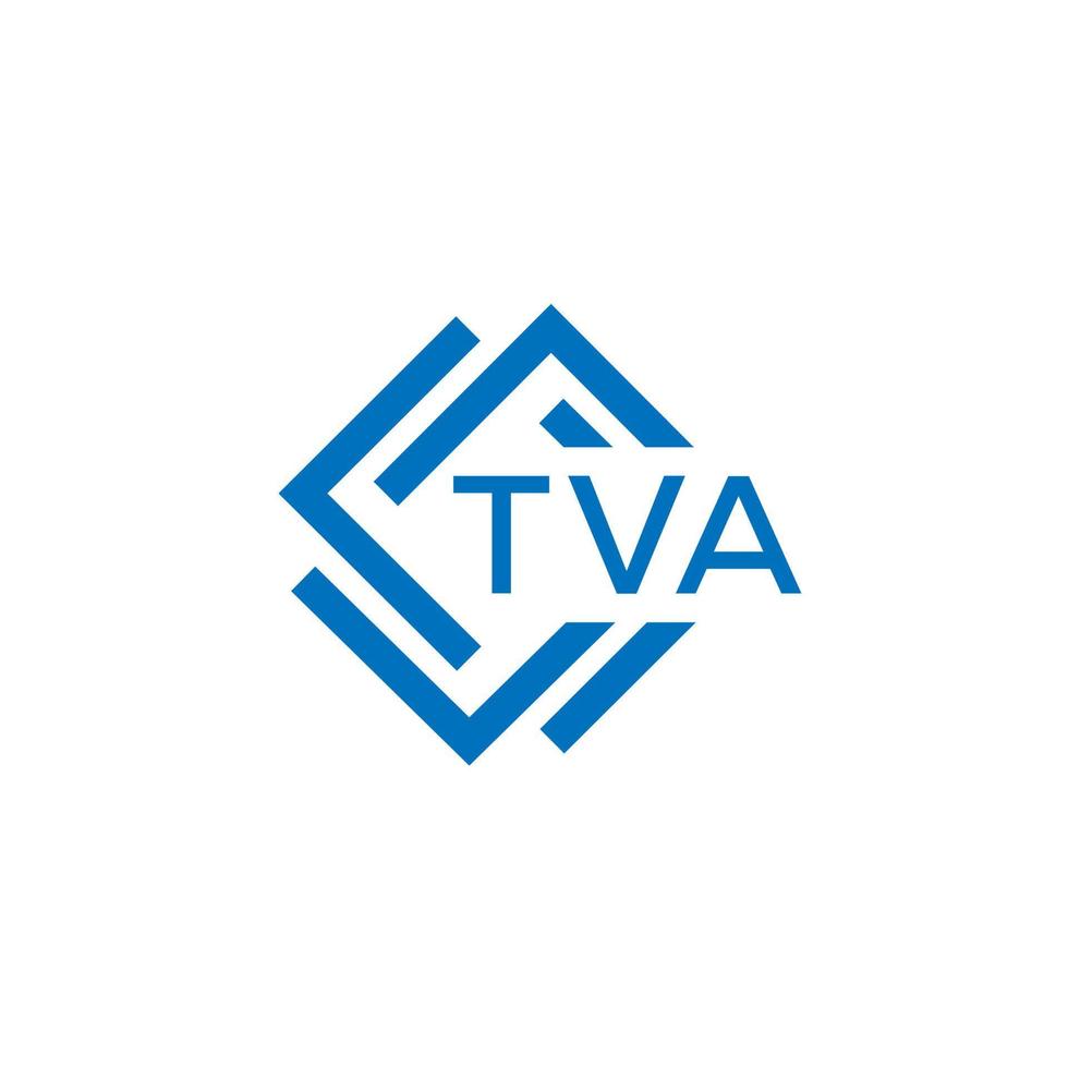 tva tecnología letra logo diseño en blanco antecedentes. tva creativo iniciales tecnología letra logo concepto. tva tecnología letra diseño. vector