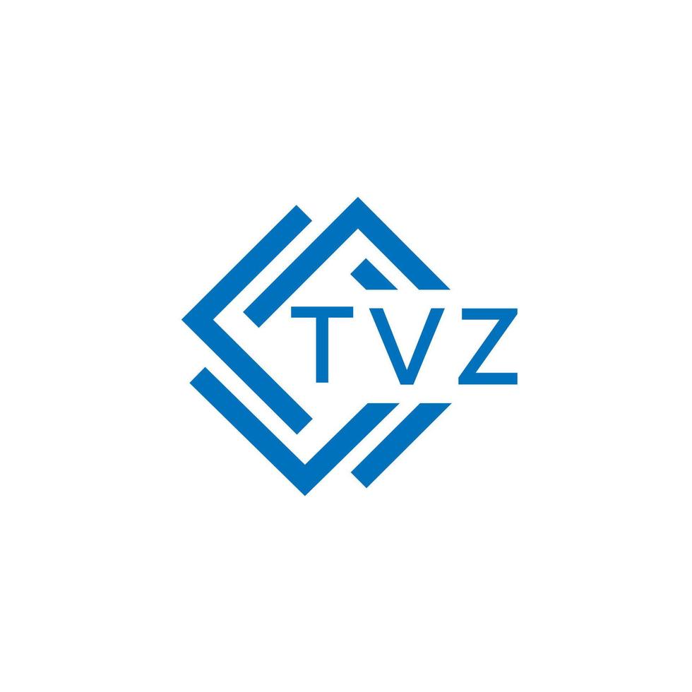 TVZ technology letter logo design on white background. TVZ creative initials technology letter logo concept. TVZ technology letter design. vector